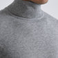 Dolcevita uomo effetto cashmere grigio argento