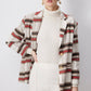 Blazer a quadri con bottoni dorati in misto cotone