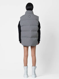 Gilet regular pied de poule con logo