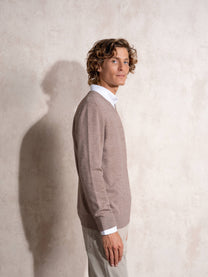 Maglione uomo scollo a V in viscosa mix