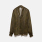 Blusa semitrasparente stampata con laccio al collo