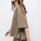 Blusa oversize con motivo geometrico