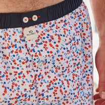 Bermuda boxer in cotone biologico con stampa Frizzante