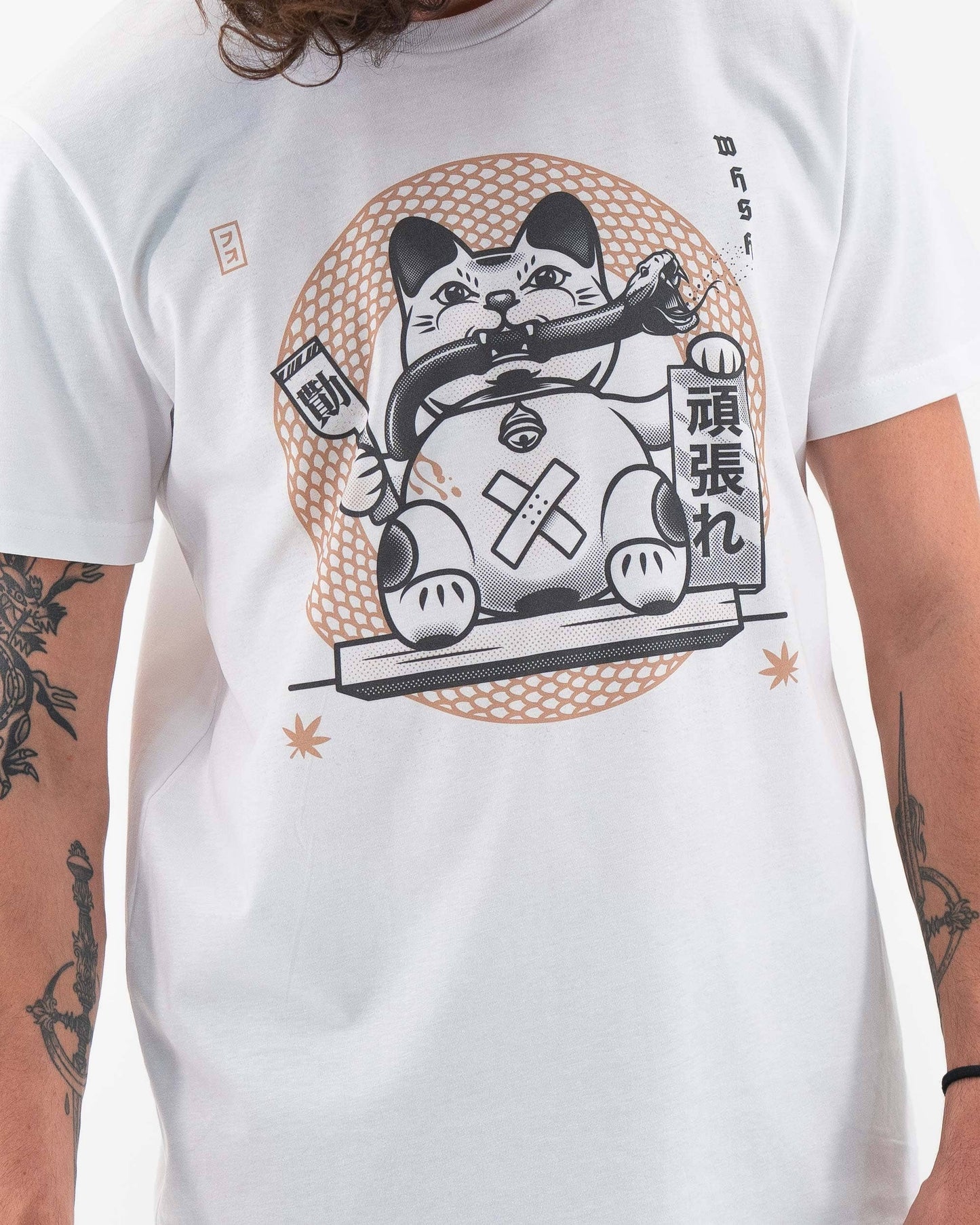 T-shirt Maneki Neko Ninja streetwear manga