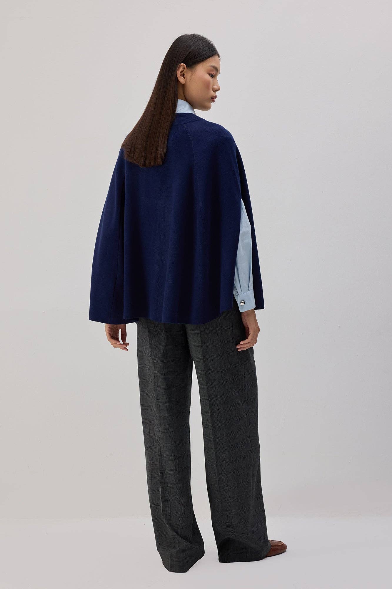 Poncho in maglia oversize
