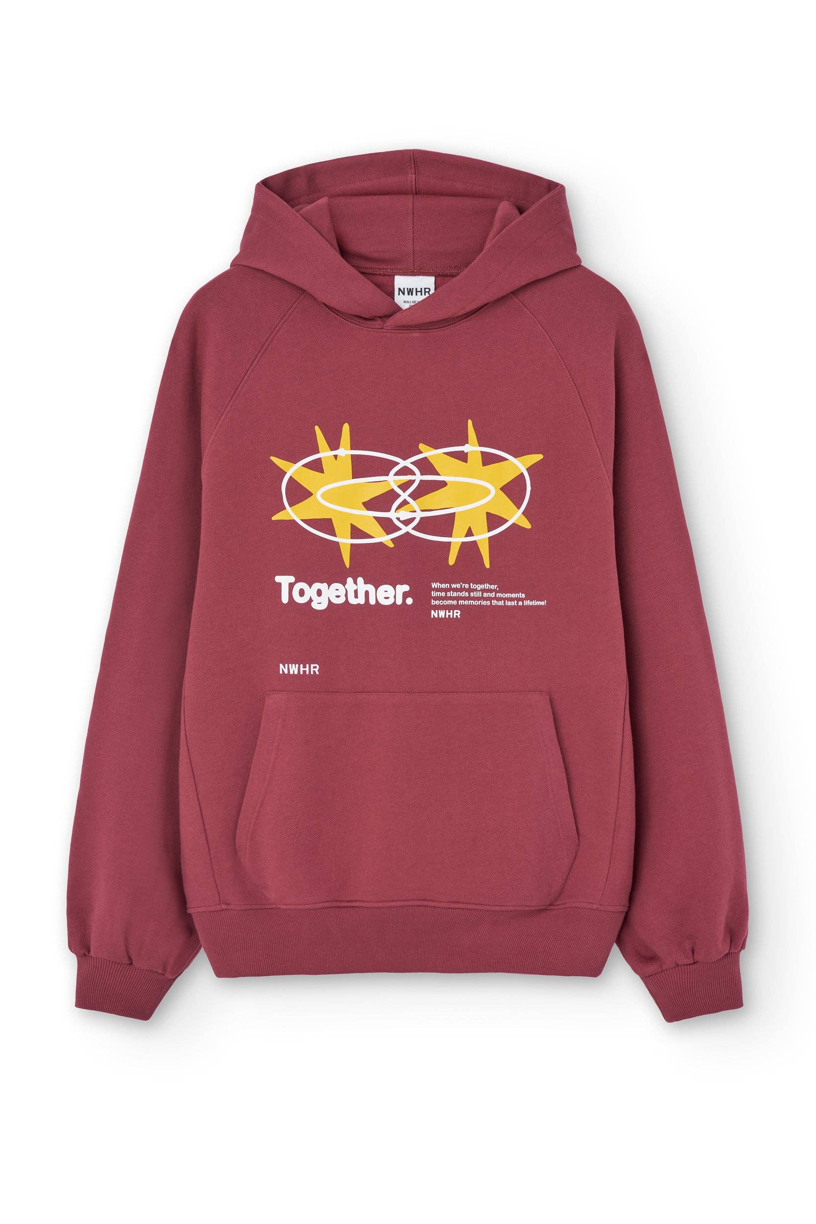 Felpa con cappuccio oversize Star Ruby in cotone biologico