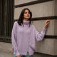 Maglia Dolcevita Oversize in Maglia Lavorata