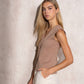 Gilet in maglia con bottoni dorati