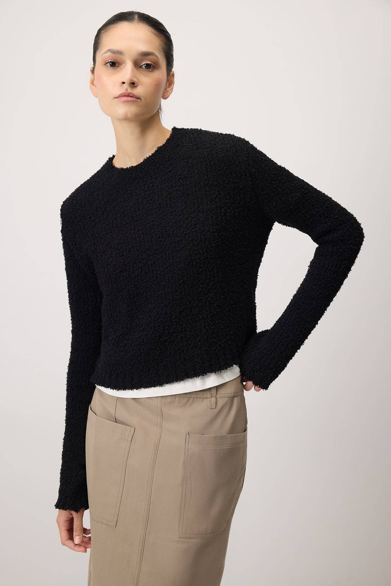 Maglione corto in maglia morbida