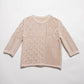 Maglia traforata in cotone con motivo floreale