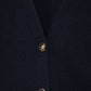 Cardigan in maglia rasata con maniche a palloncino