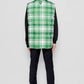 Gilet imbottito Gora tartan verde e bianco