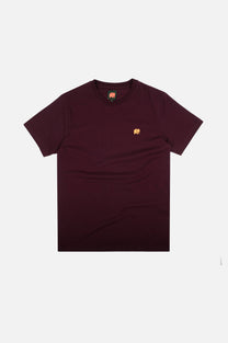 T-shirt Essentials in Cotone Biologico Rosso Vino