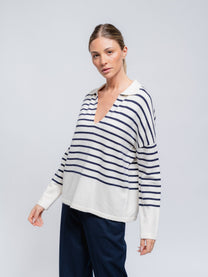 Polo in maglia a righe