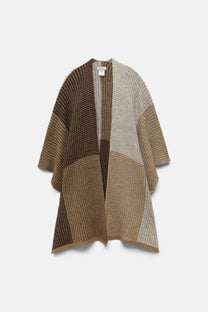 Mantella in maglia color block