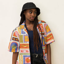 Camicia da piscina Calypso oversize unisex con stampa multicolor