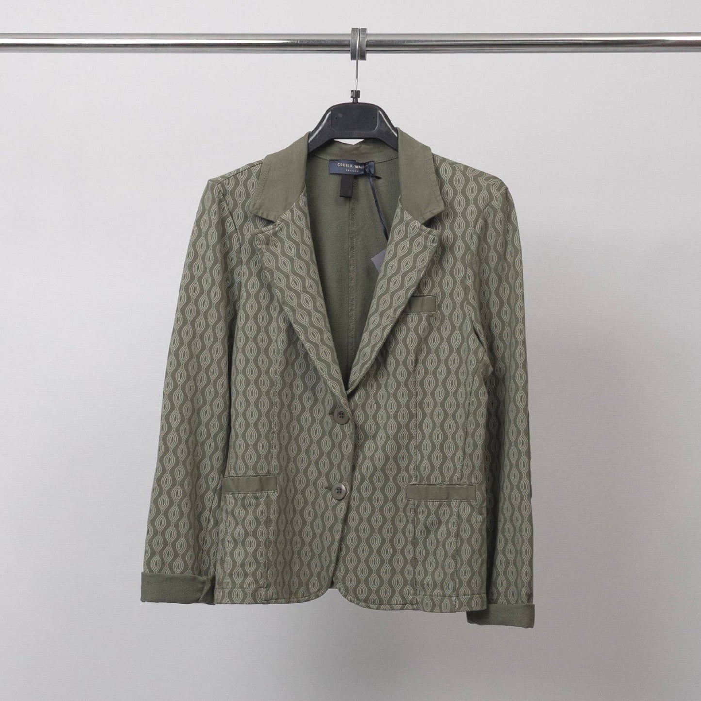 Blazer stretch con motivo geometrico