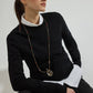 Maglione basic in maglia nero