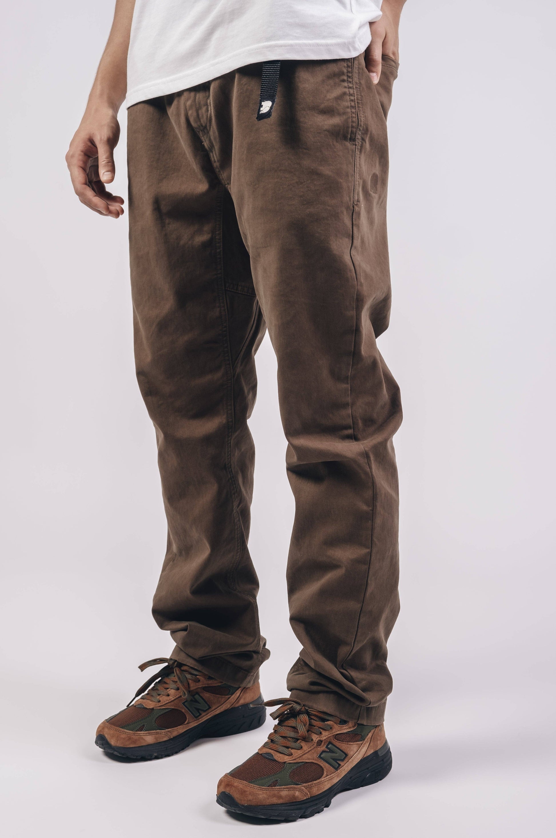 Pantaloni da arrampicata in cotone Ecodye marrone Poplar