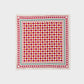 Foulard piccolo in cotone biologico con stampa grafica ecru