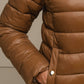 Piumino donna imbottito con collo alto