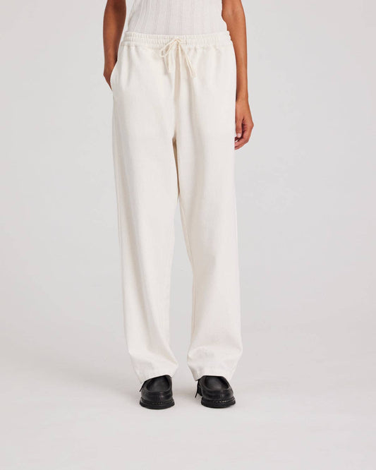 Pantaloni in twill di cotone biologico con coulisse