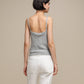Canotta in maglia lurex versatile con scollo a V