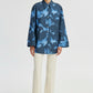 Camicia tie-dye in lino testurizzato