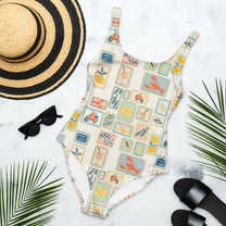 Costume intero da bagno Cartolina dall’Italia