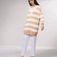 Cardigan oversize a righe in maglia fine