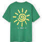 T-shirt Verde Sole con Stampa Sole