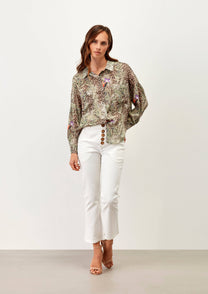 Blusa animalier tropicale