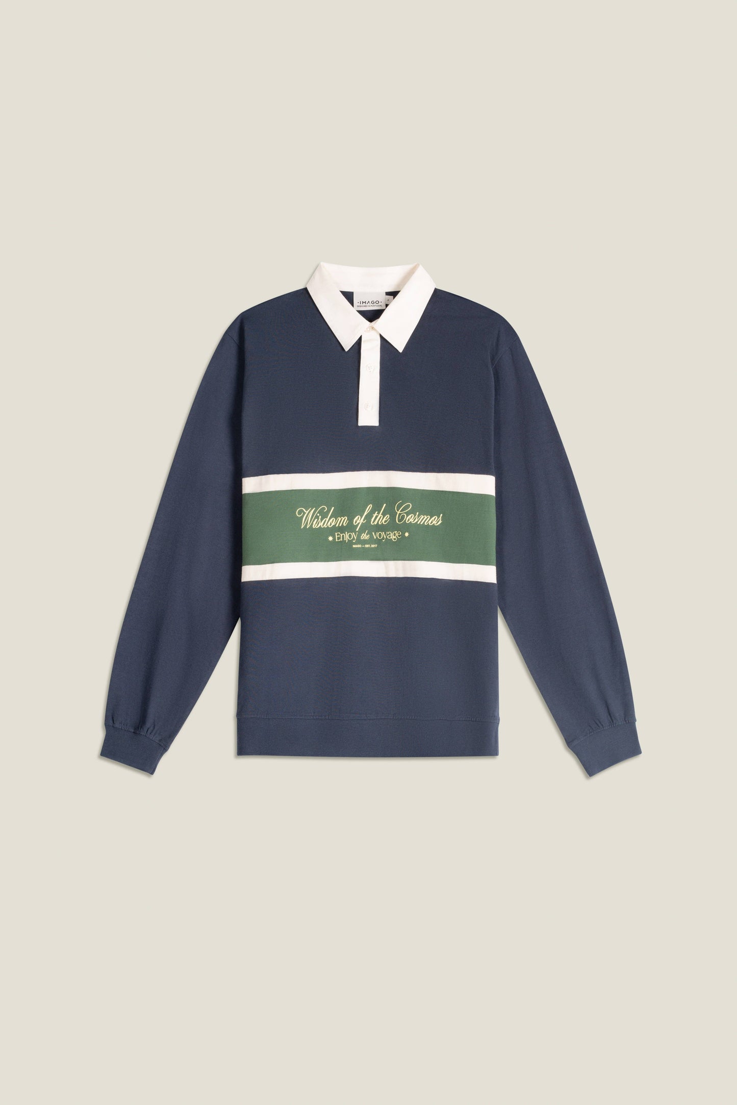 Polo rugby a maniche lunghe in cotone organico