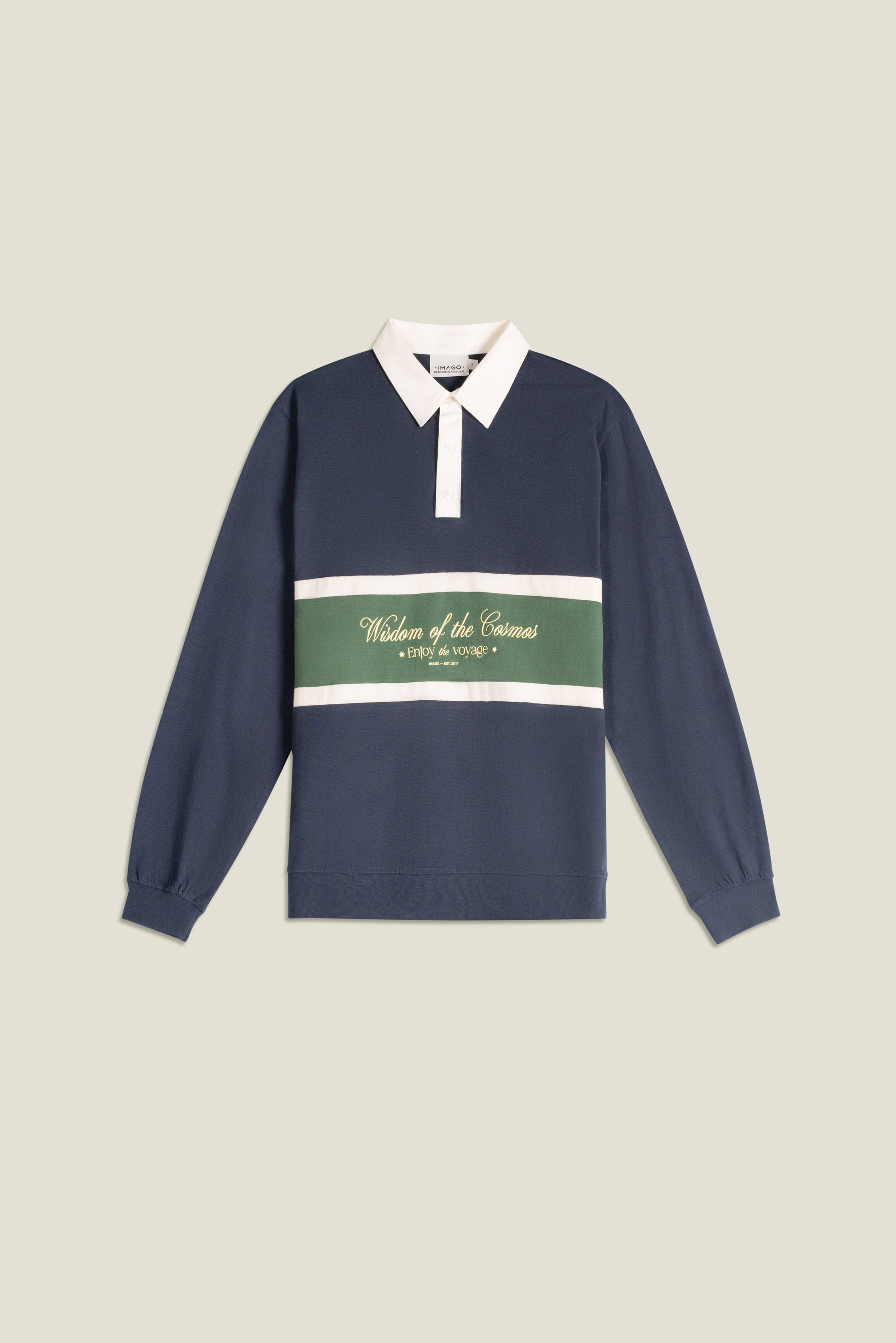 Polo rugby a maniche lunghe in cotone organico