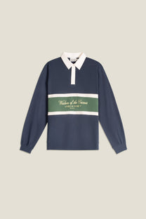 Polo rugby a maniche lunghe in cotone organico