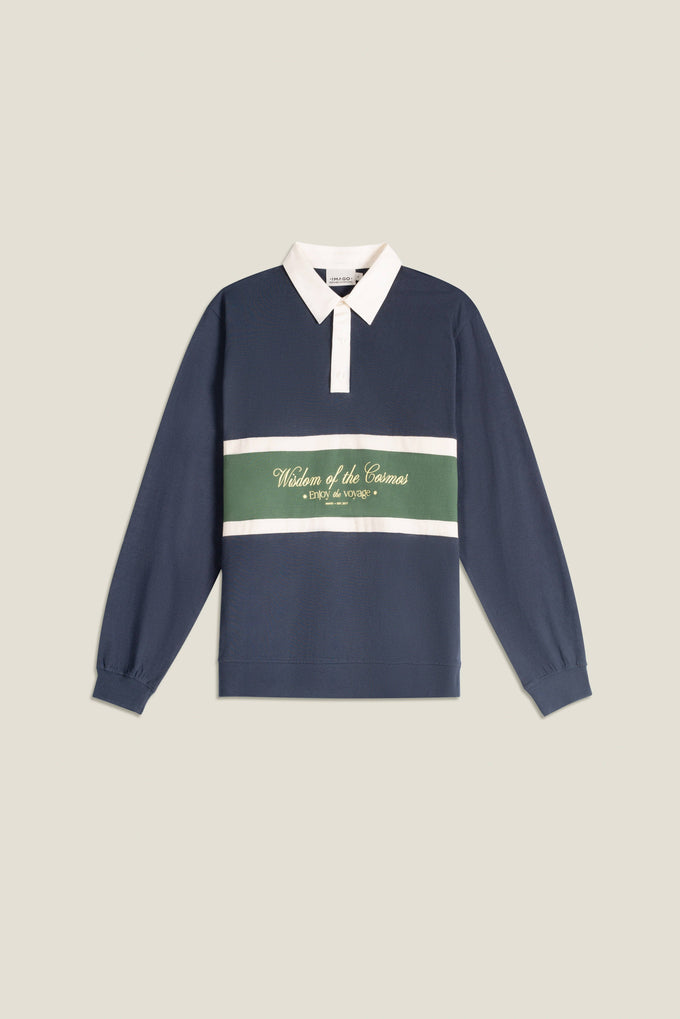 Polo rugby a maniche lunghe in cotone organico