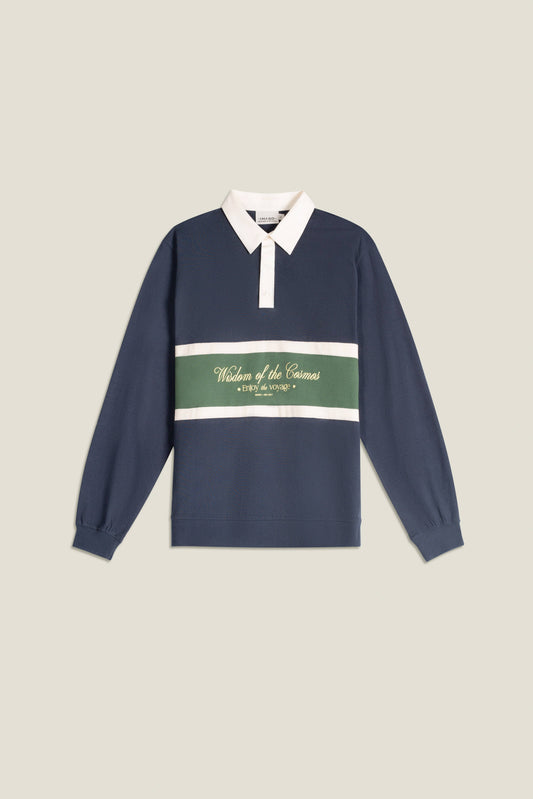 Polo rugby a maniche lunghe in cotone organico