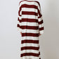 Abito in maglia a righe maxi oversize
