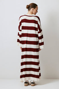 Abito in maglia a righe maxi oversize