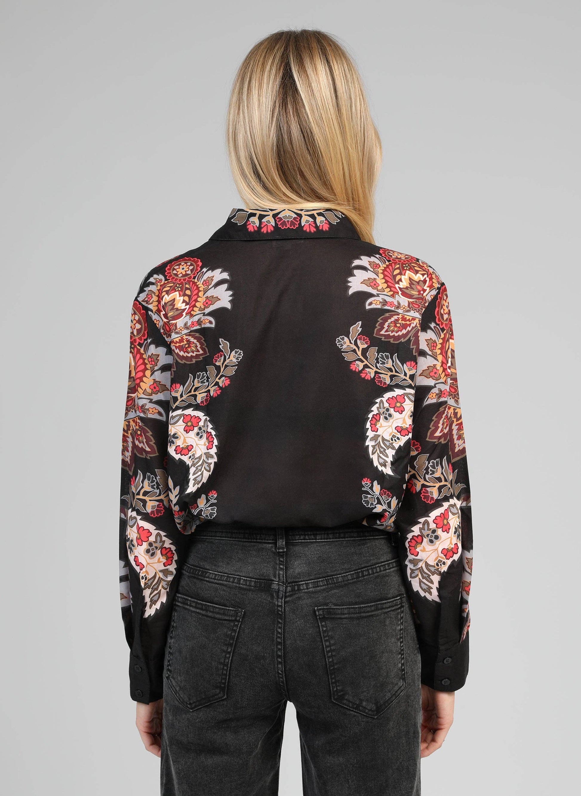 Camicia Alina Multicolore in Popeline di Cotone