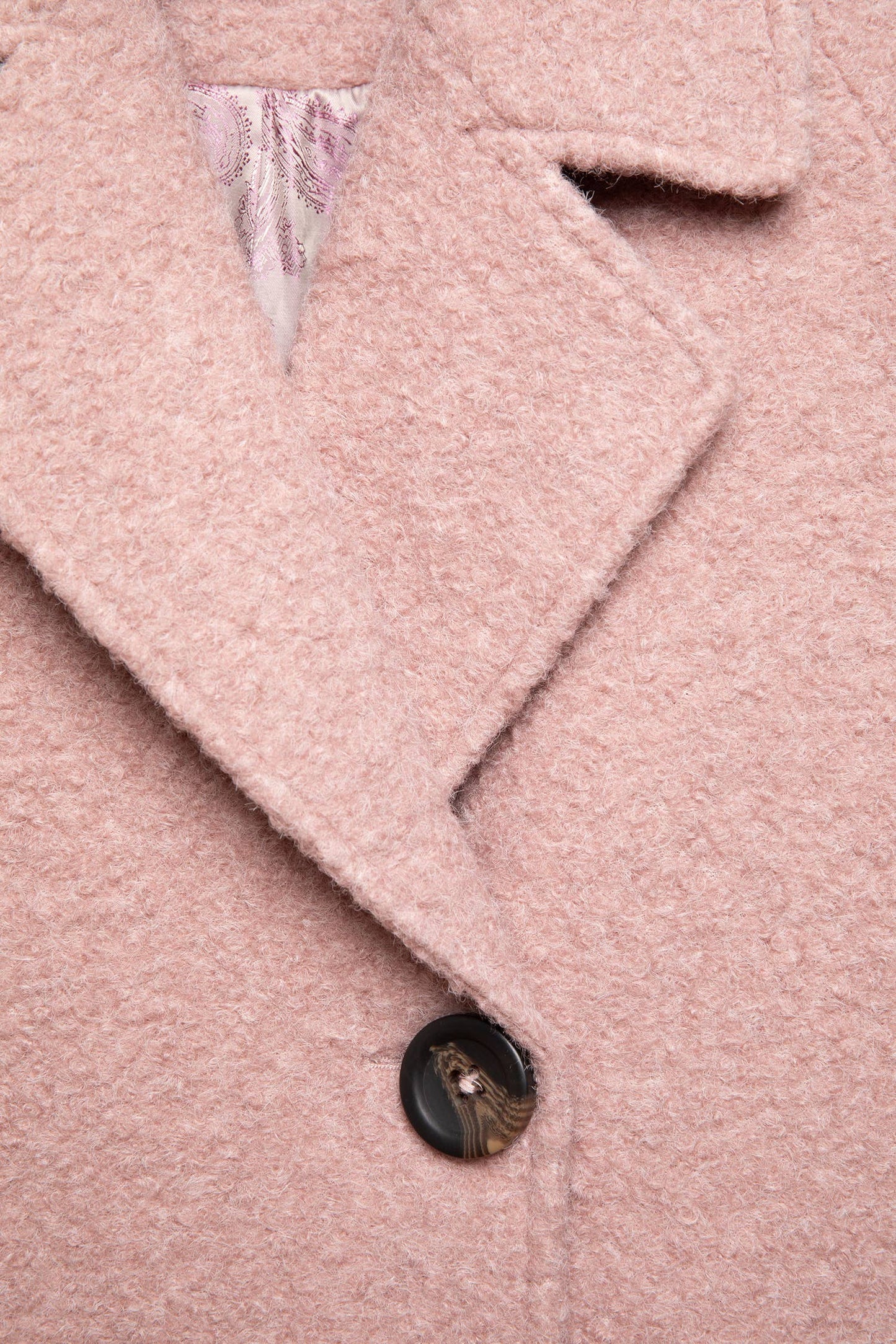 Cappotto doppiopetto semplice rosa