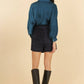 Shorts gonna Salomé a vita alta con zip invisibile