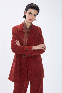 Blazer in bombazine color ruggine