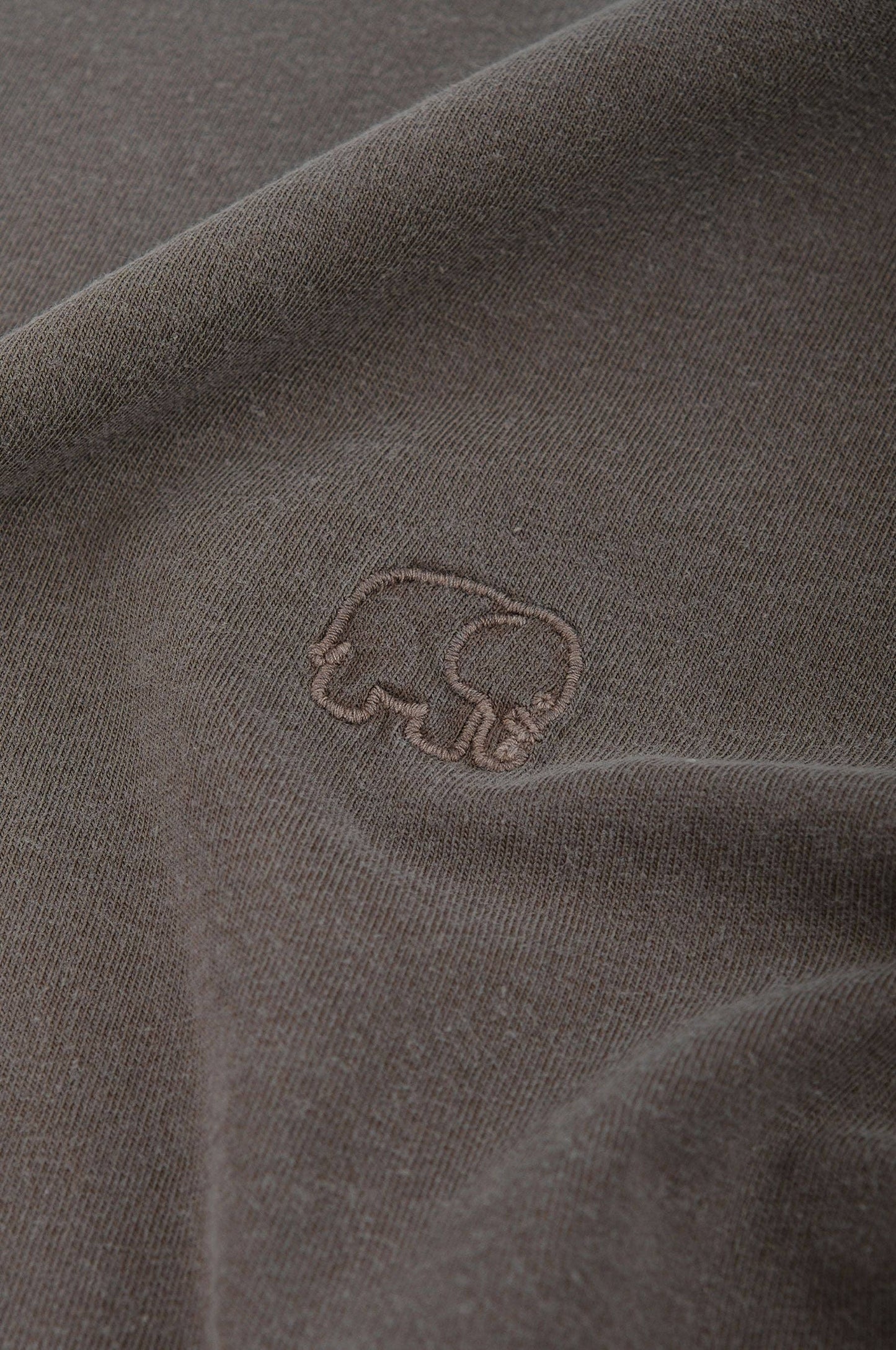 T-shirt oversize pesante in cotone organico grigio pietra