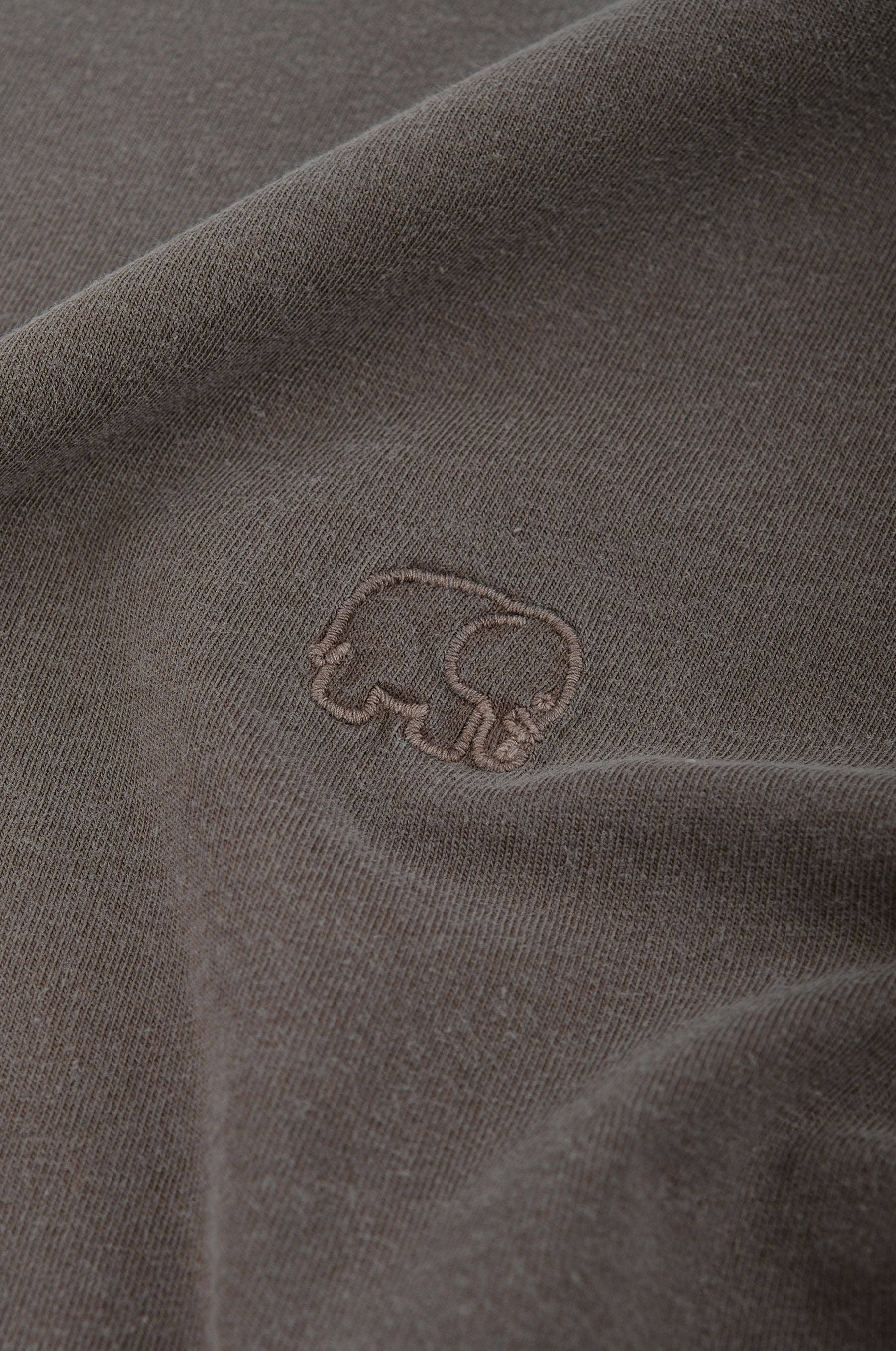 T-shirt oversize pesante in cotone organico grigio pietra