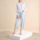 Camicia asimmetrica in cotone bianco