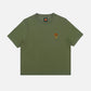 T-shirt donna pigmentata Fafe verde quercia in cotone biologico