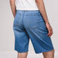 Bermuda in denim dritti vita alta