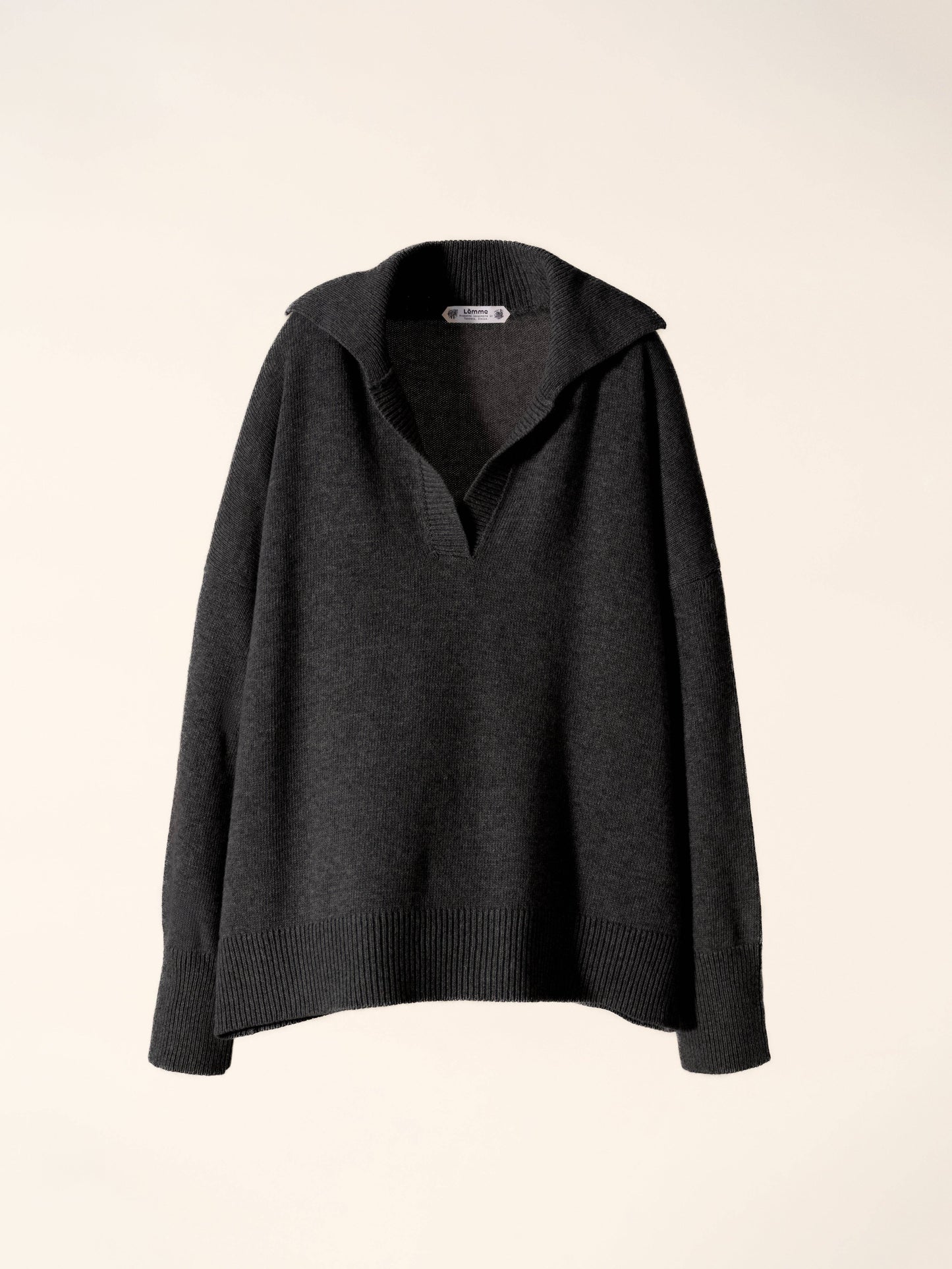 Polo relaxed in misto cashmere