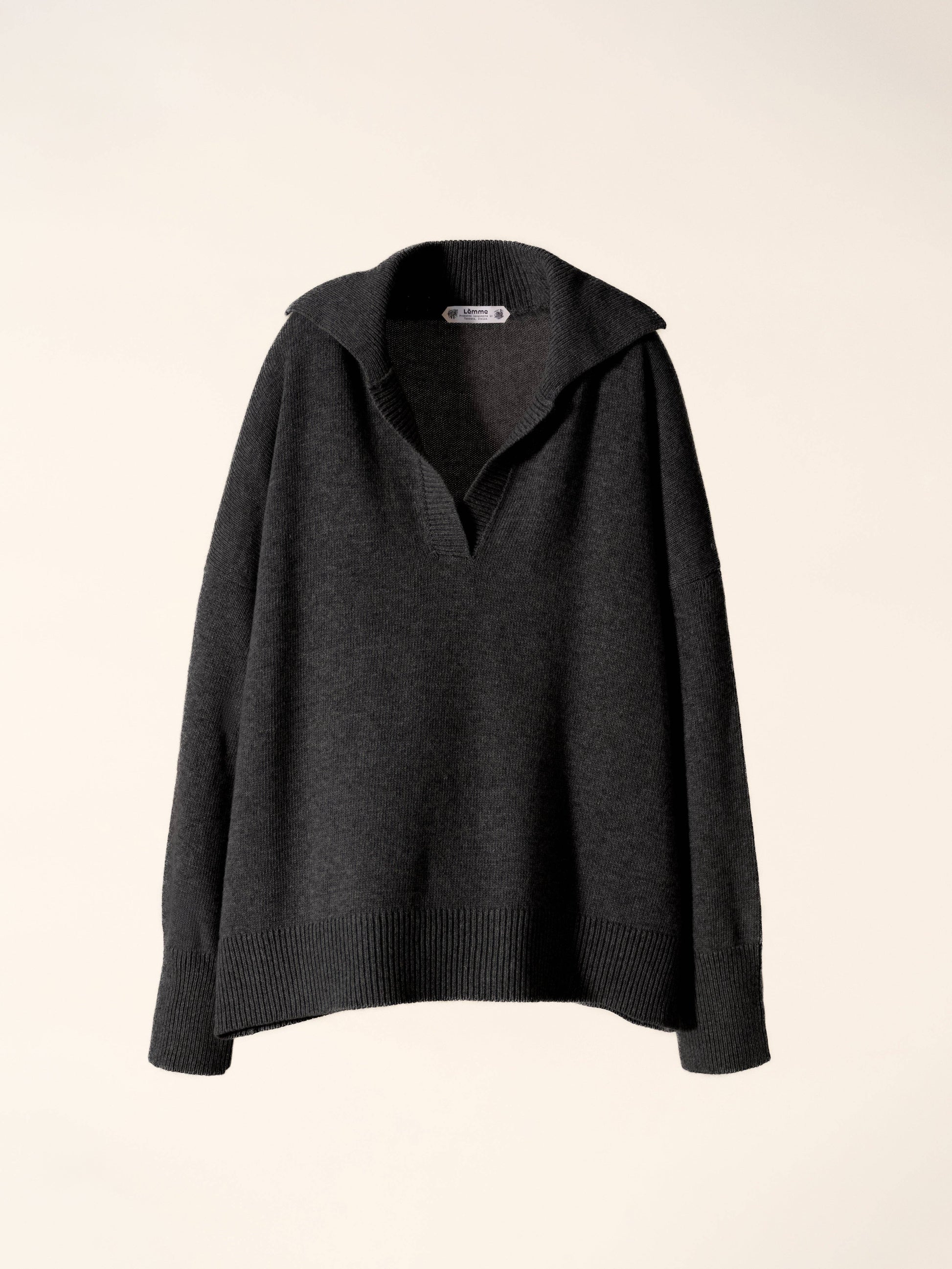 Polo relaxed in misto cashmere